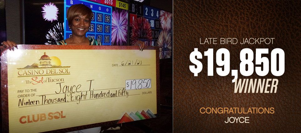 Bingo Winners at Casino Del Sol