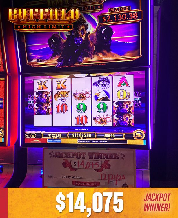 Slot Winners at Casino Del Sol 