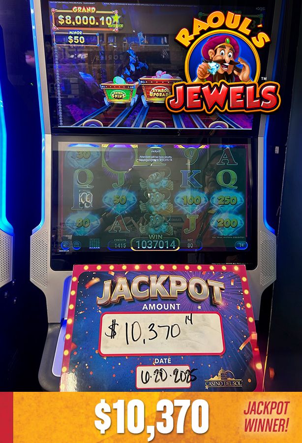 Slot Winners at Casino Del Sol 