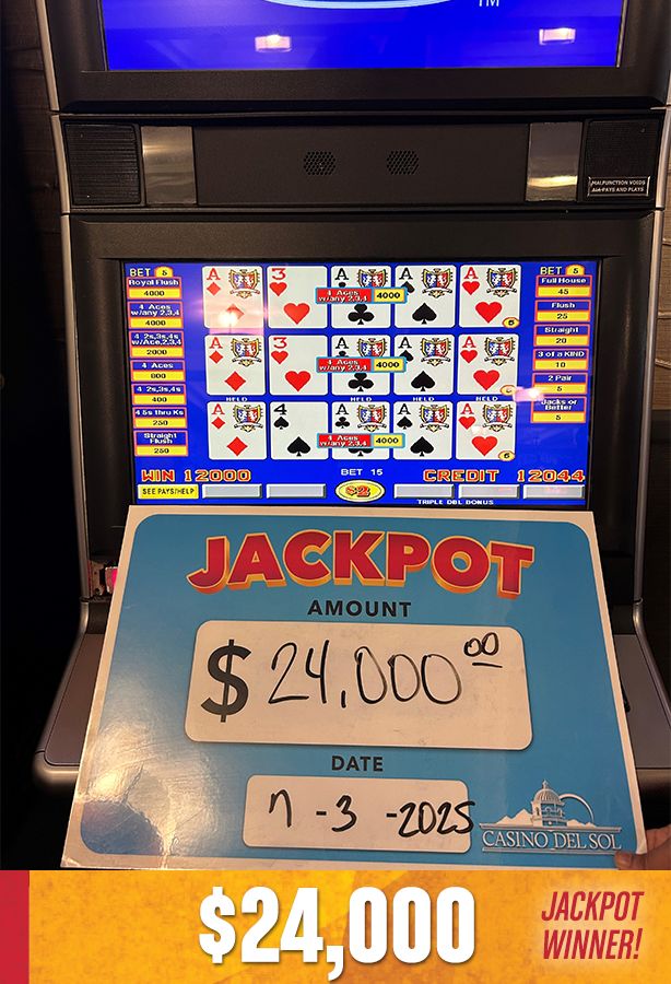 Slot Winners at Casino Del Sol 
