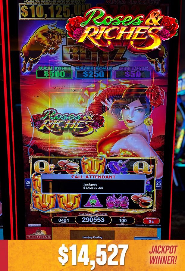 Slot Winners at Casino Del Sol 