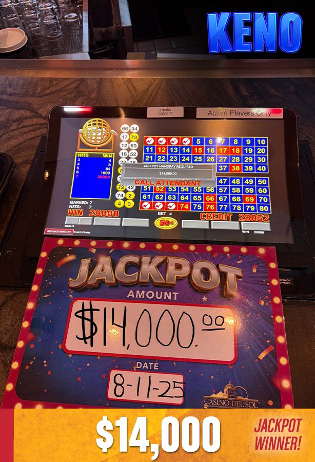 Slot Winners at Casino Del Sol 