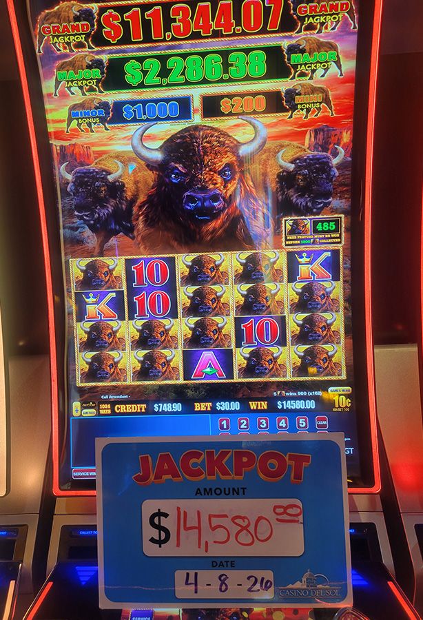 Jackpot Winners at Casino Del Sol