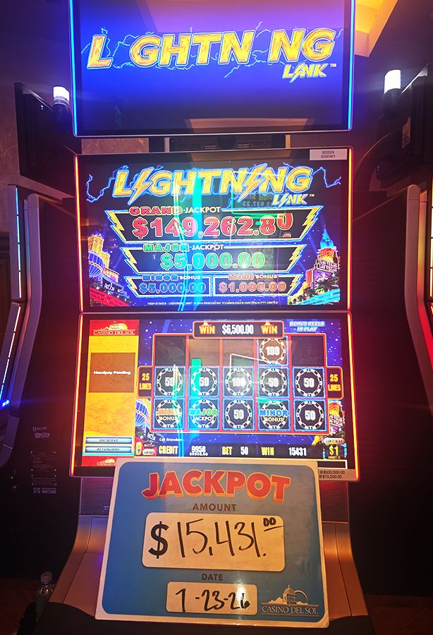 Jackpot Winners at Casino Del Sol
