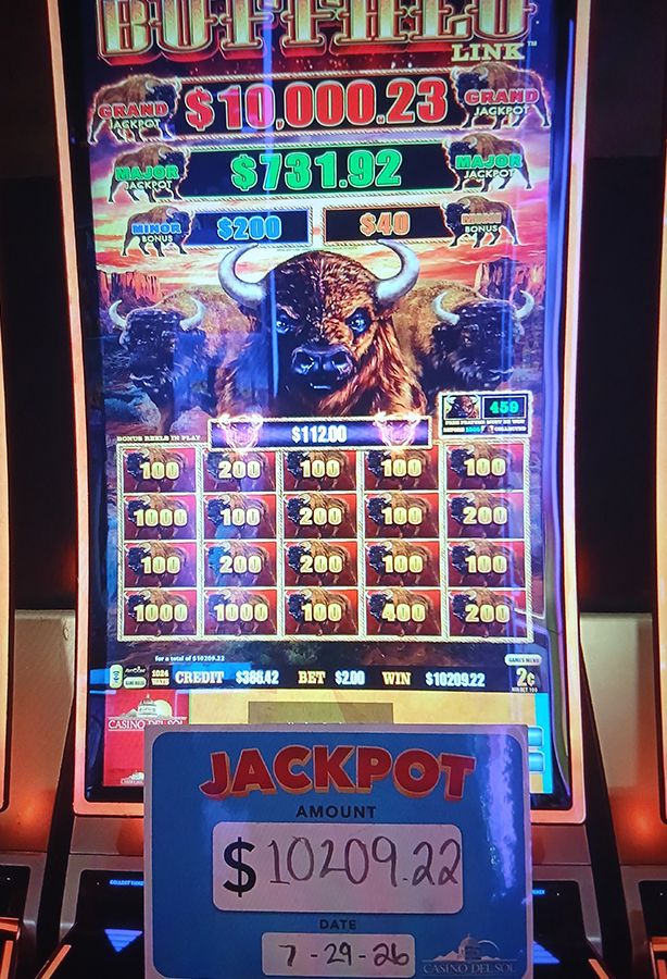 Jackpot winners at Casino Del Sol Resort