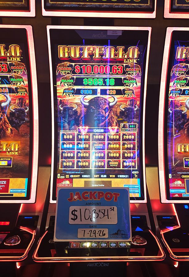 Jackpot winners at Casino Del Sol